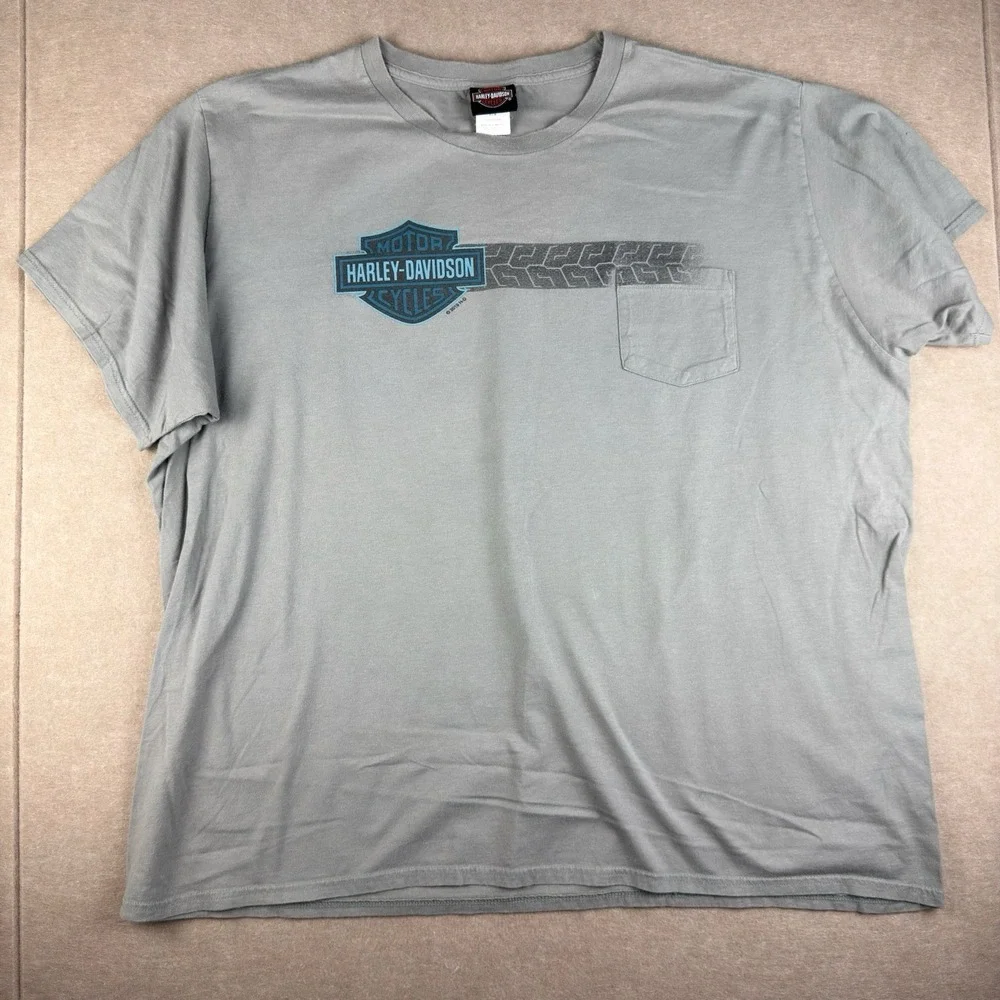 Harley-Davidson T-Shirt Men 3XL‎ Gray Smoky Mountain NC Pocket 2019 Honduras